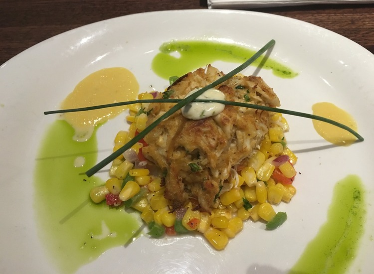 AirFryer Recipe - Air Fryer Crab Cakes with Corn, Onions and Peas